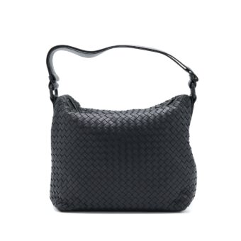Bottega Veneta Hobo Bag Intrecciato Black