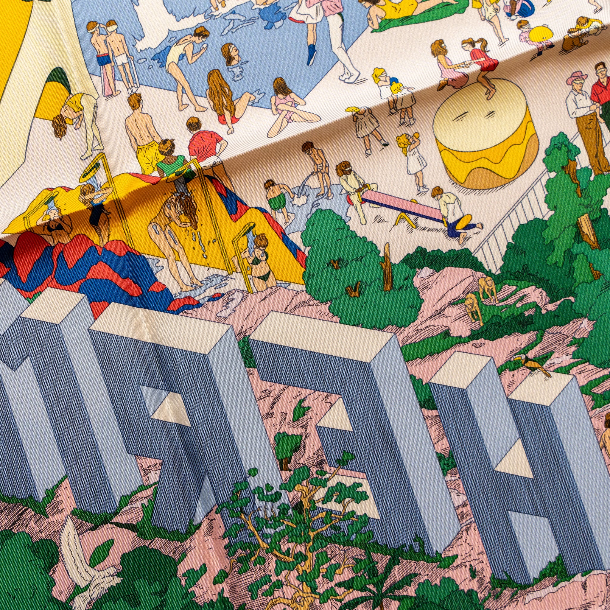 Hermes Silk Scarf 90x90CM On The Beach Multicolour - Image 2