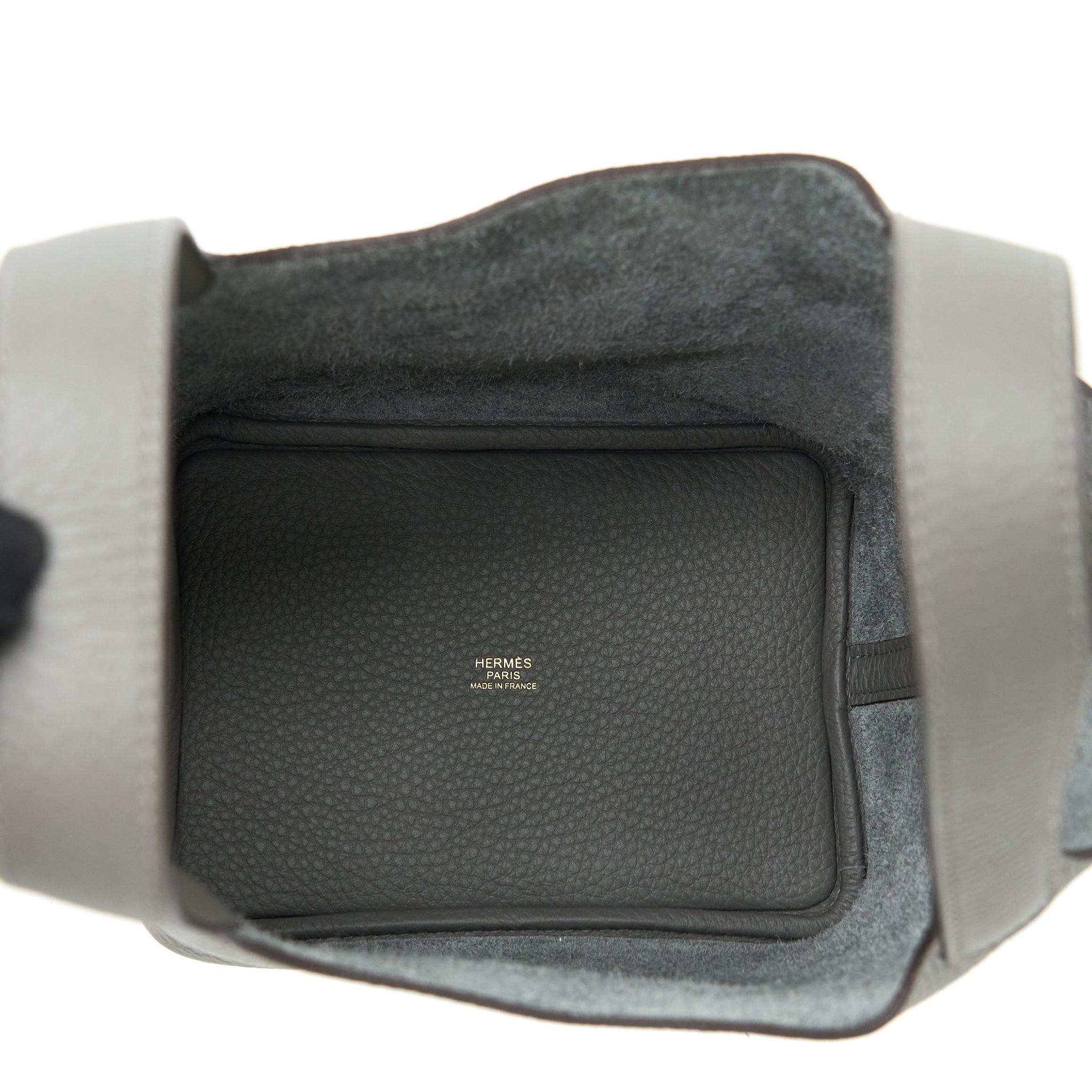 Hermes Picotin 18 Lock Bag Clemence 0L Gris Meyer GHW Stamp U - Image 8