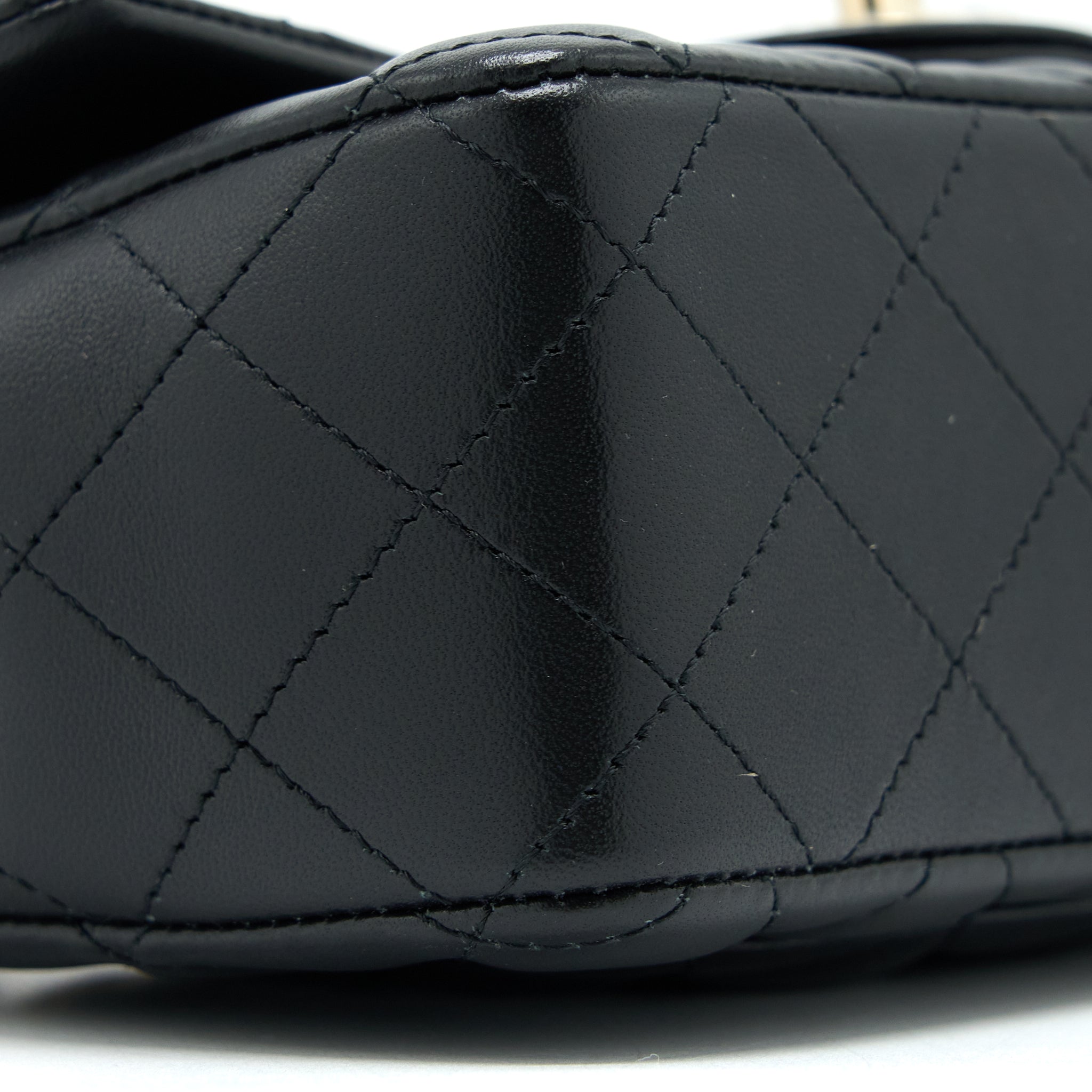Chanel Mini Rectangular Flap Bag Lambskin Black LGHW - Image 7
