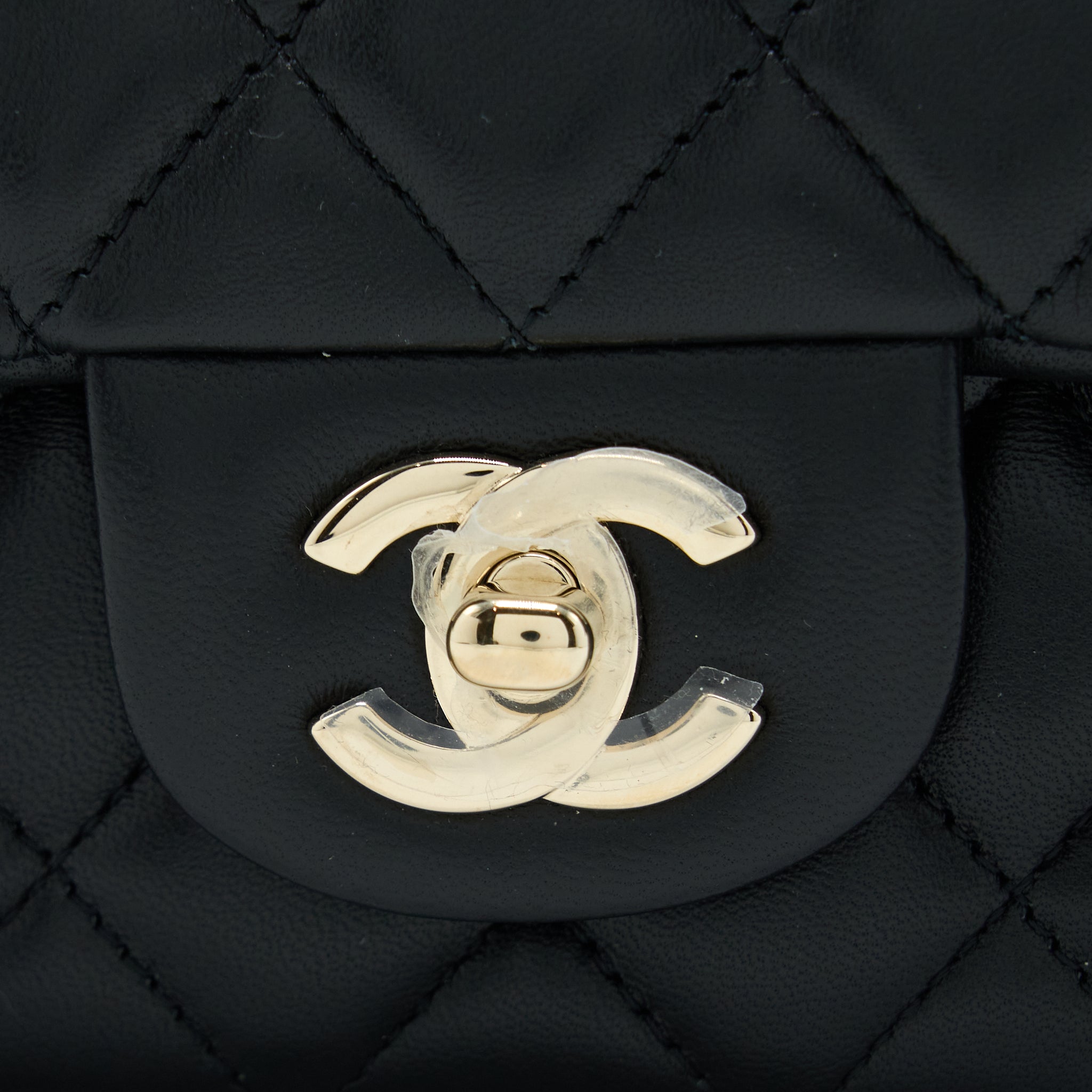 Chanel Mini Rectangular Flap Bag Lambskin Black LGHW - Image 11