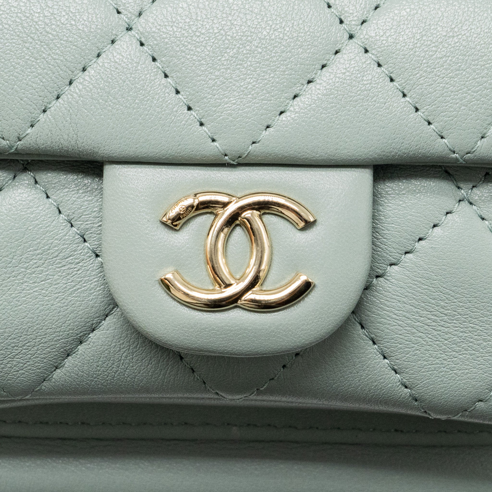 Chanel 23C Mini Duma Backpack Calfskin Light Grey LGHW (Microchip) - Image 9