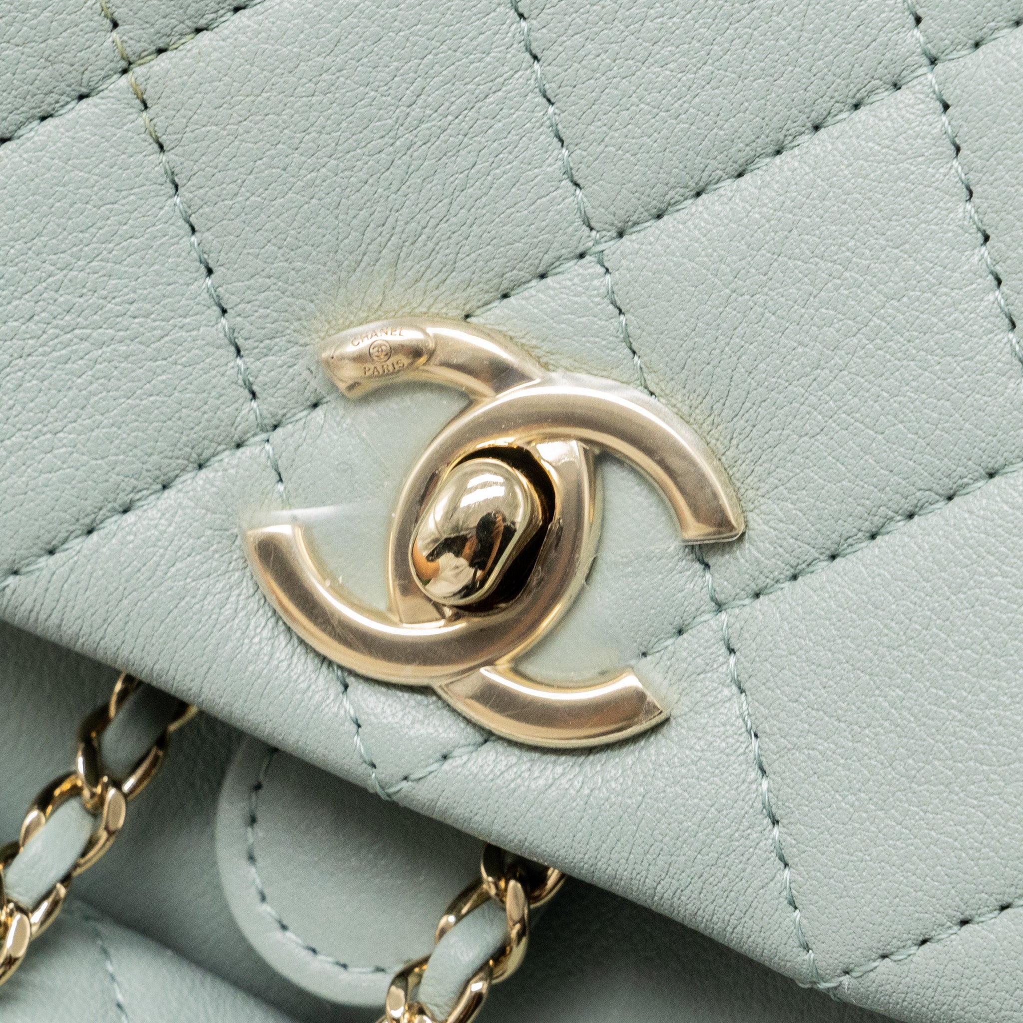 Chanel 23C Mini Duma Backpack Calfskin Light Grey LGHW (Microchip) - Image 8