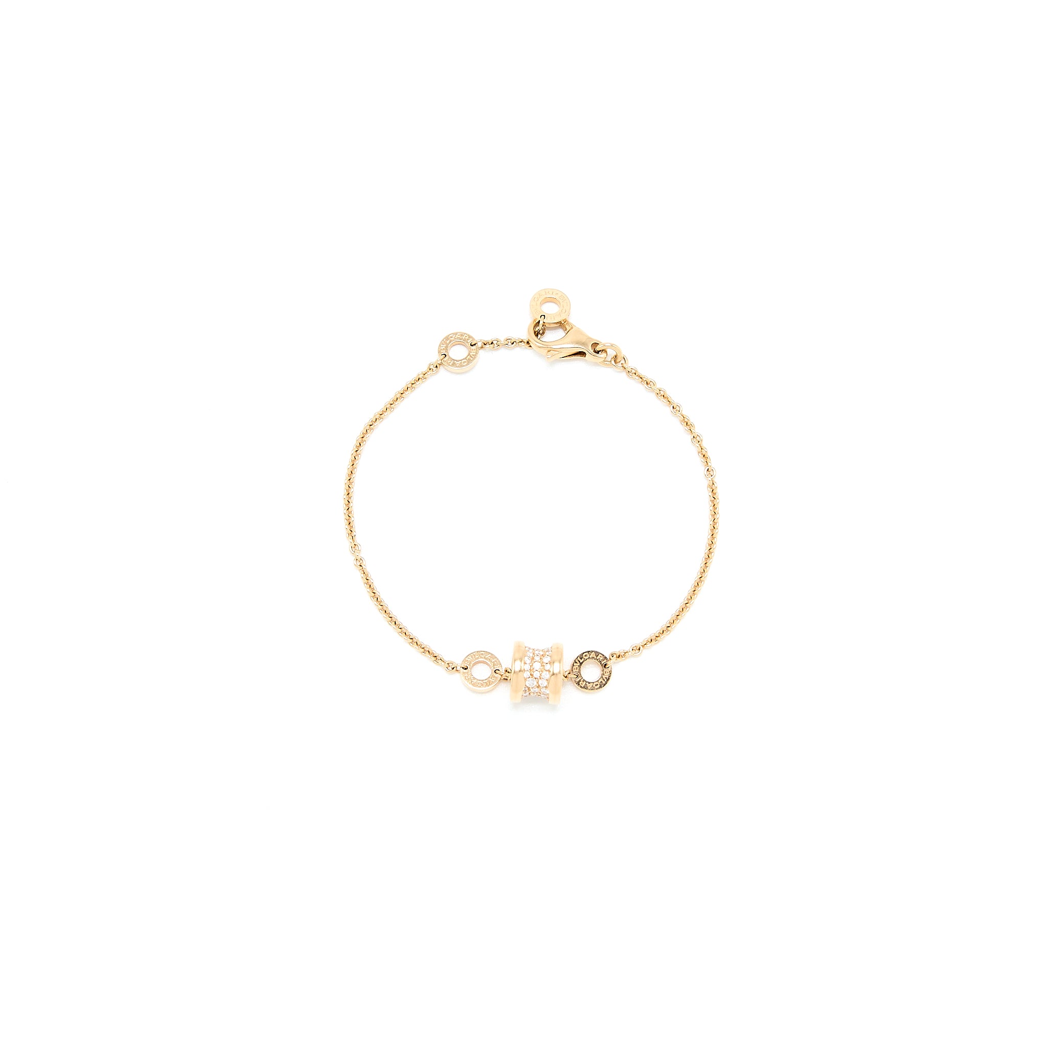Bvlgari Size S/M B.Zero 1 Bracelet Rose Gold Diamonds