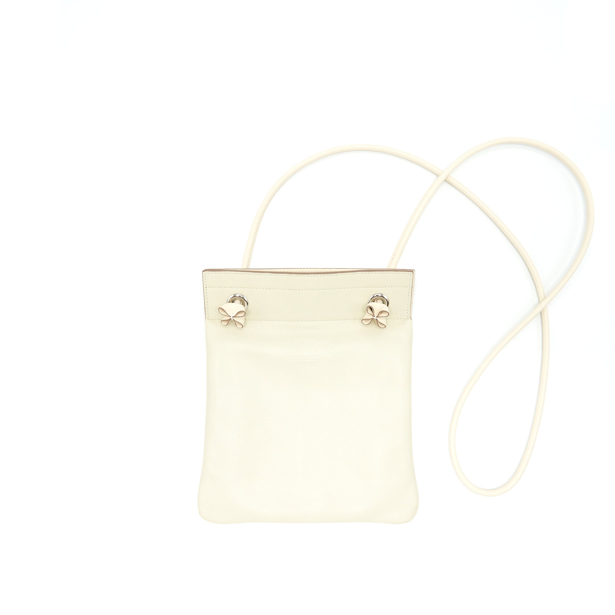 Hermes Aline Mini Swift Craie/ Nata SHW Stamp Y