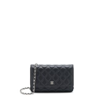 Chanel Classic Wallet On Chain Caviar Black SHW(Microchip)