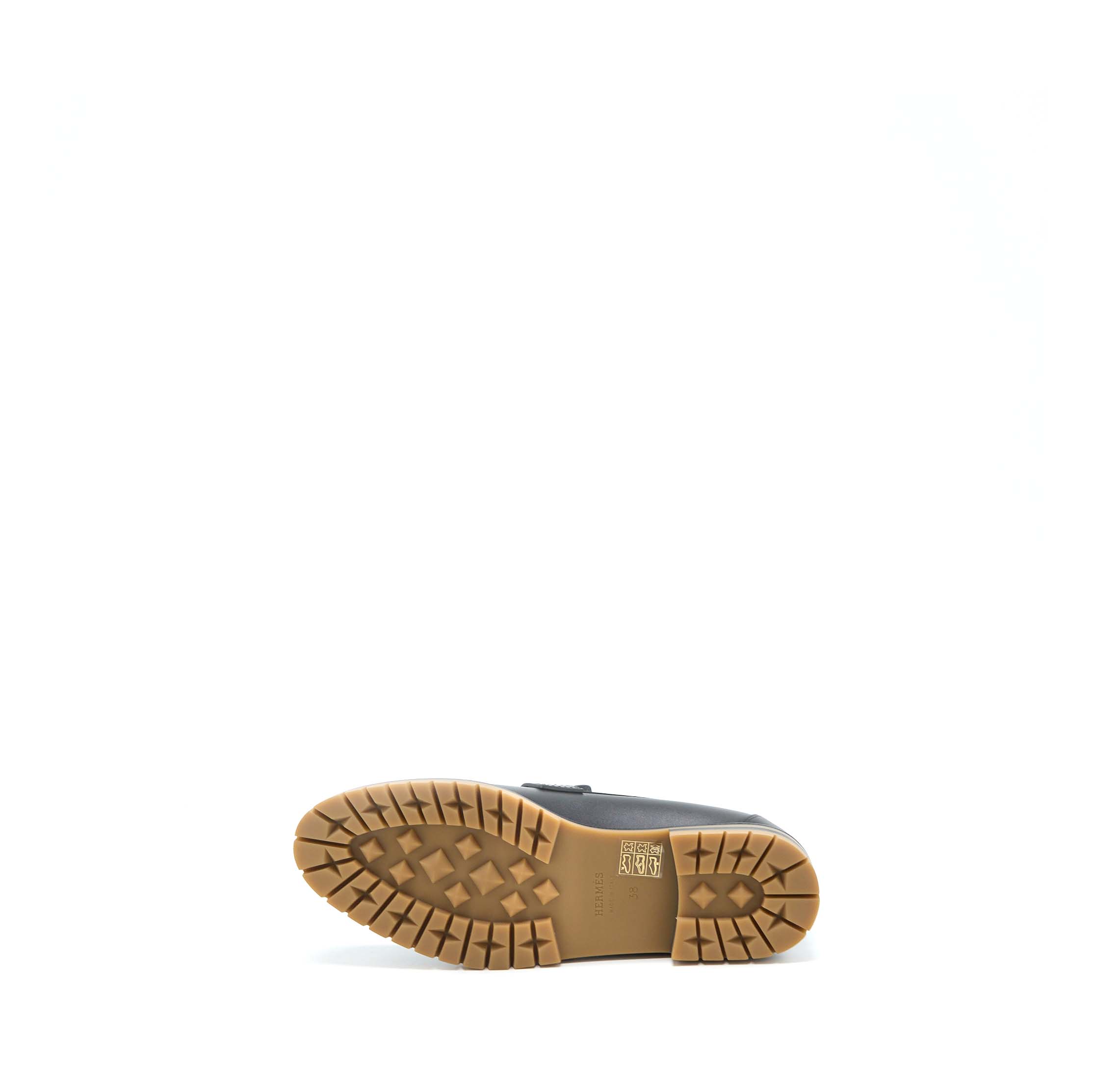 Hermes Size 38 Mocassins Faubourg Calfskin Black SHW - Image 6