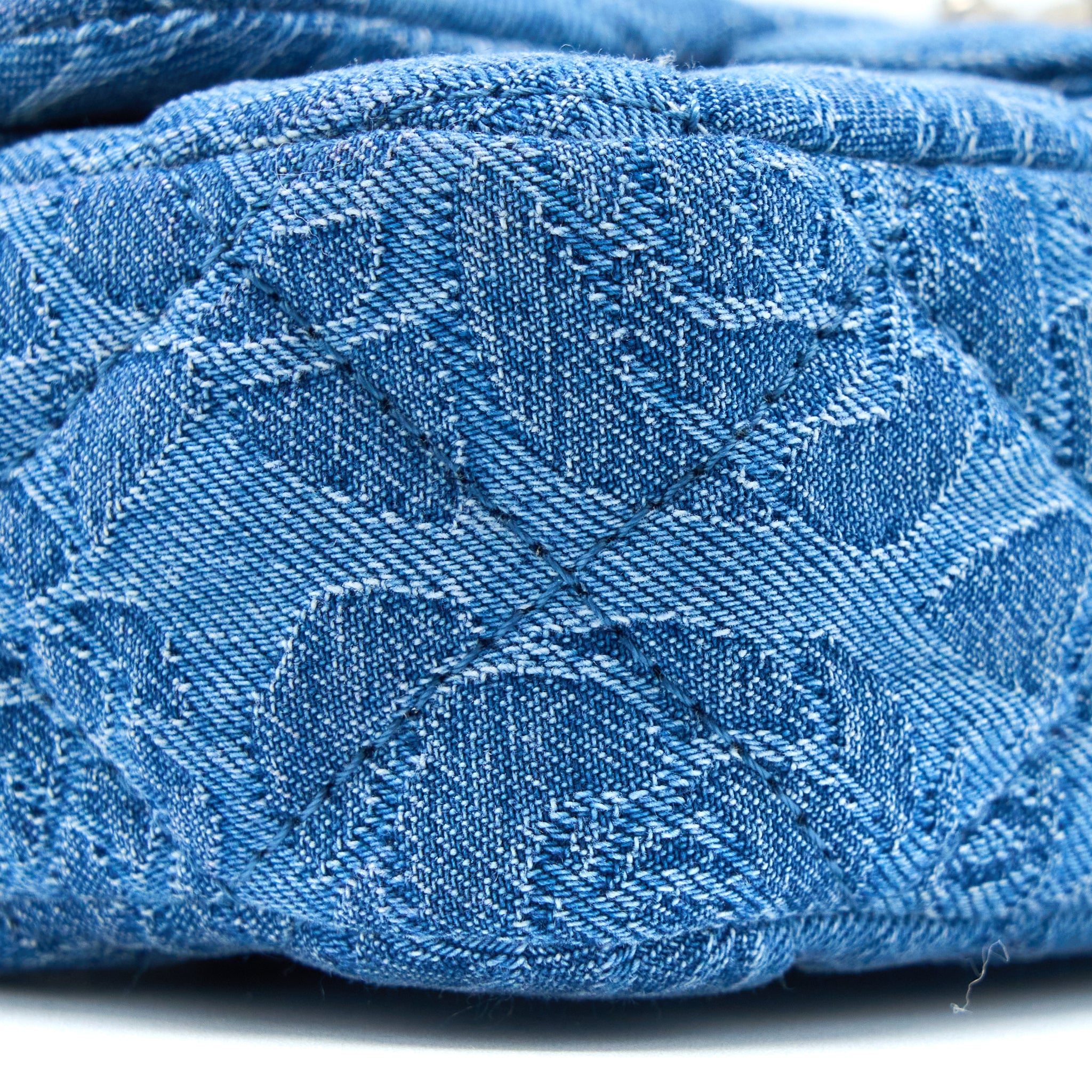 Chanel Coco Love Flap Bag Camellia Denim Blue SHW (Microchip) - Image 11