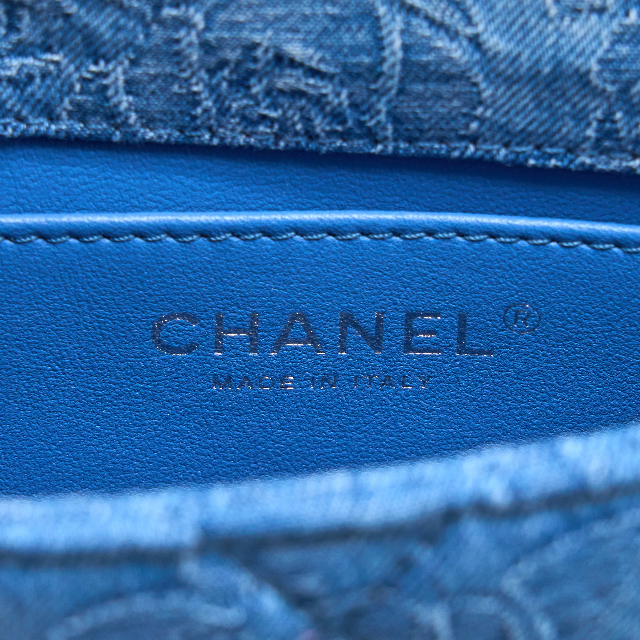 Chanel Coco Love Flap Bag Camellia Denim Blue SHW (Microchip) - Image 13