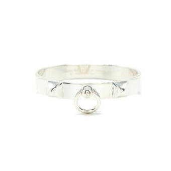 Hermes Size ST Collier De Chien Bracelet in Sterling Silver