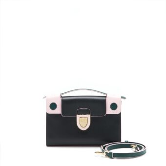 Dior Diorever Clutch With Strap Pink And Black LGHW