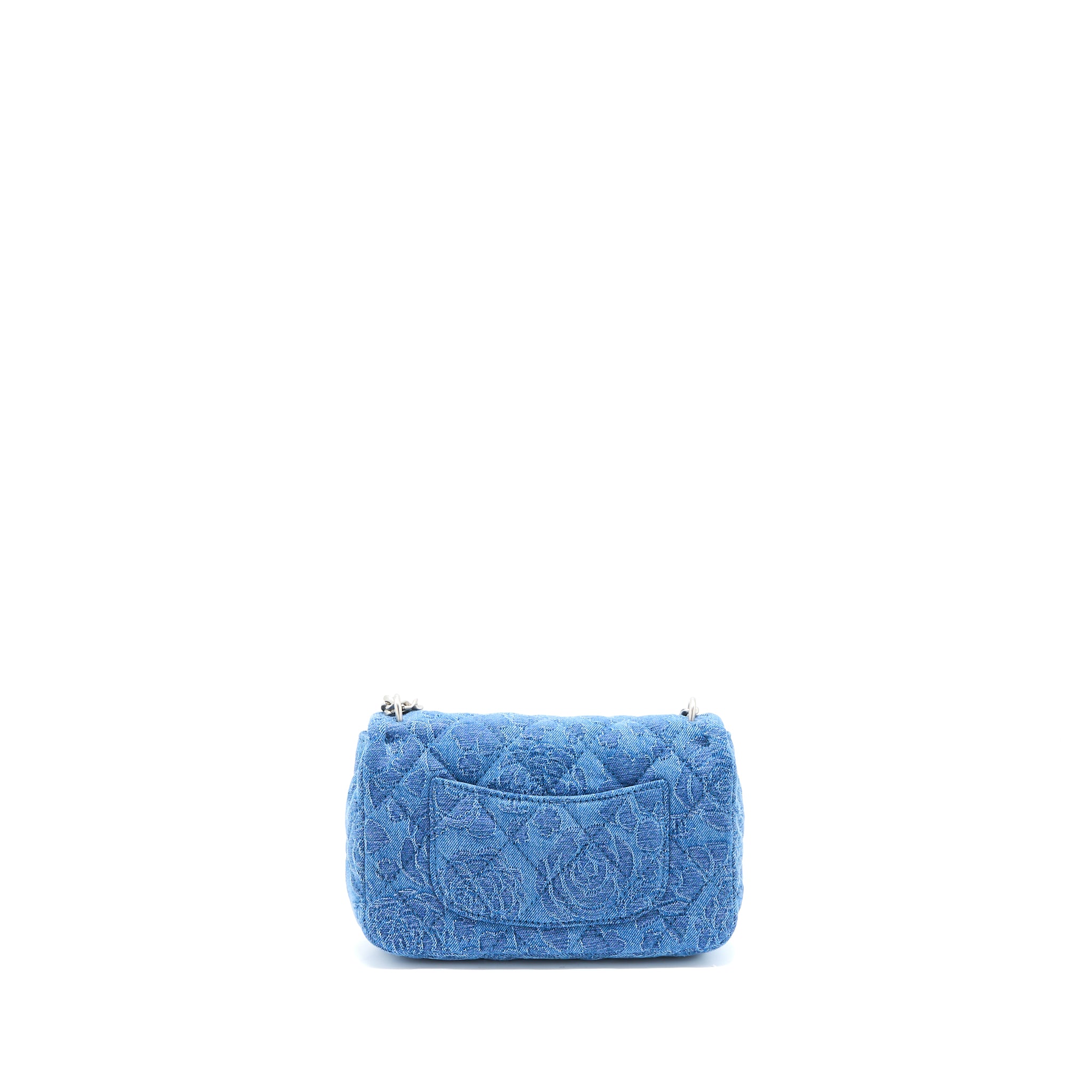 Chanel Coco Love Flap Bag Camellia Denim Blue SHW (Microchip) - Image 2