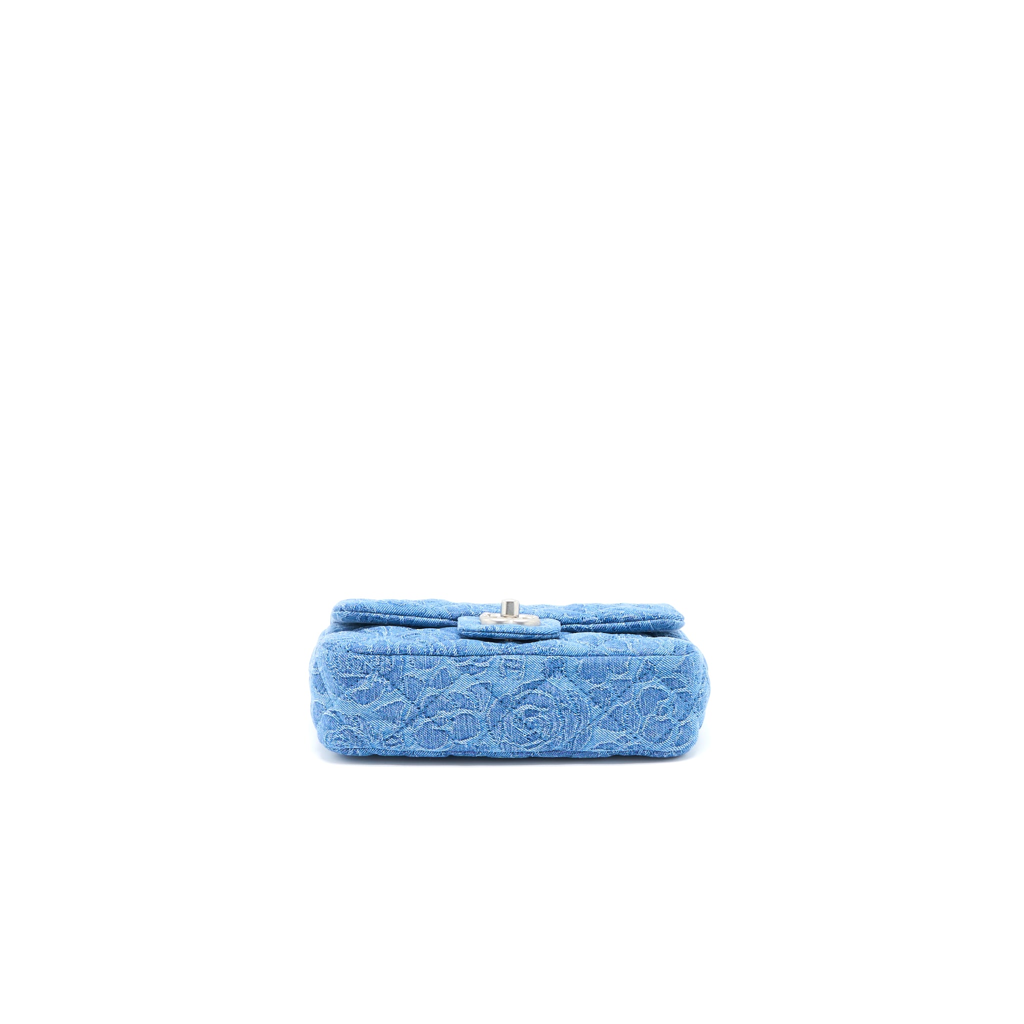 Chanel Coco Love Flap Bag Camellia Denim Blue SHW (Microchip) - Image 5