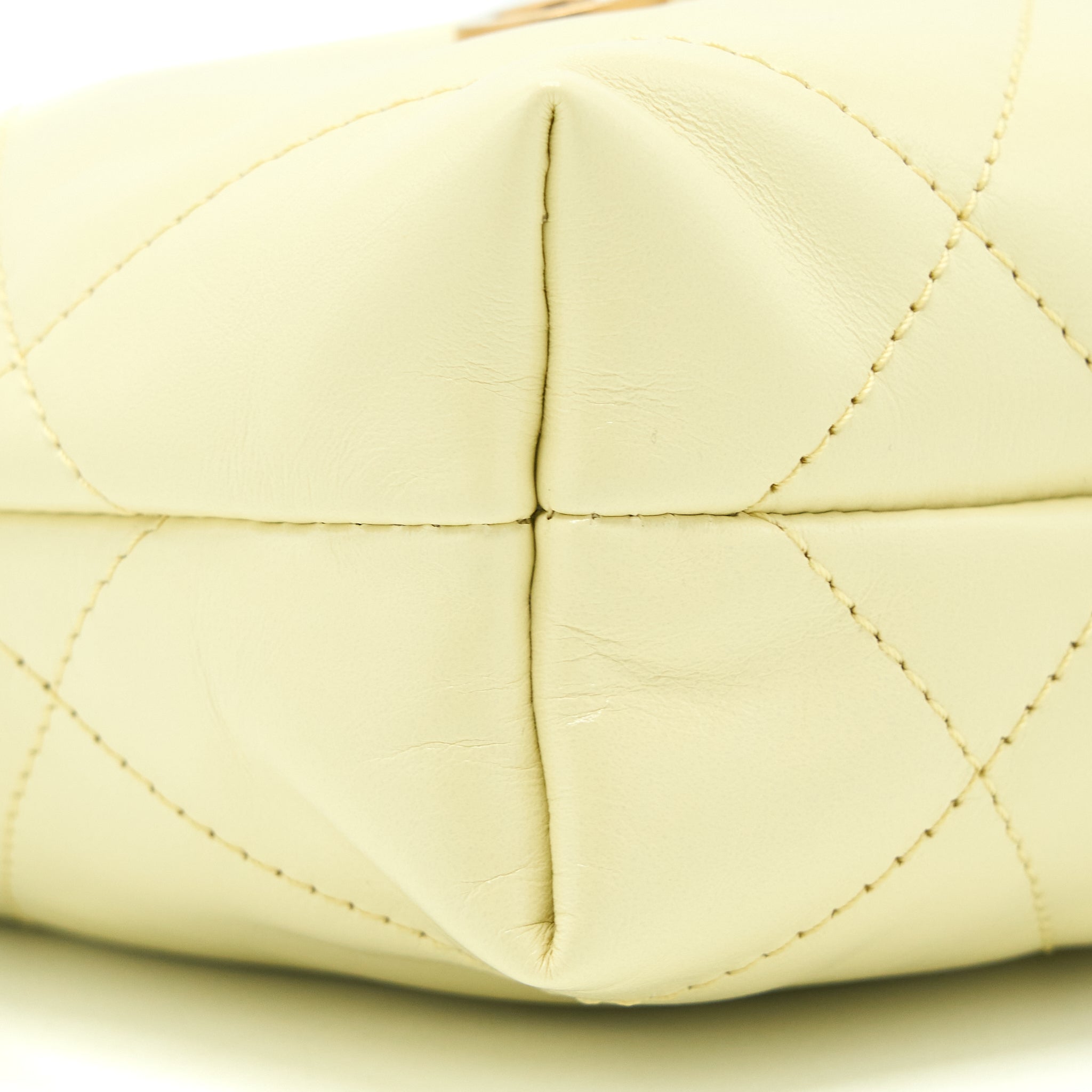 Chanel 23S Mini 22 Bag Shiny Calfskin Light Yellow GHW (Microchip) - Image 8