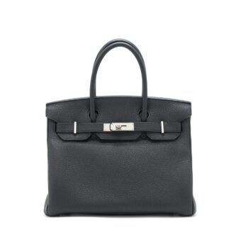 Hermes Birkin 30 Togo black SHW stamp A
