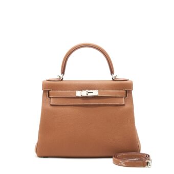 Hermes Kelly 28 Togo Gold SHW stamp X