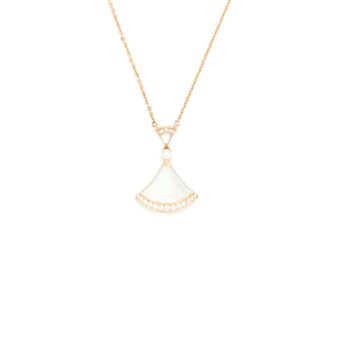 Bvlgari Diva’s Dream Necklace Rose Gold/Mother Of Pearl With Diamonds
