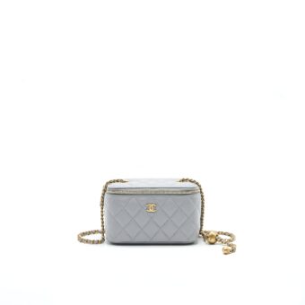 Chanel 21B Grey GHW Small long Vanity