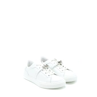 Hermes Size 37 Day Sneakers Calfskin White SHW