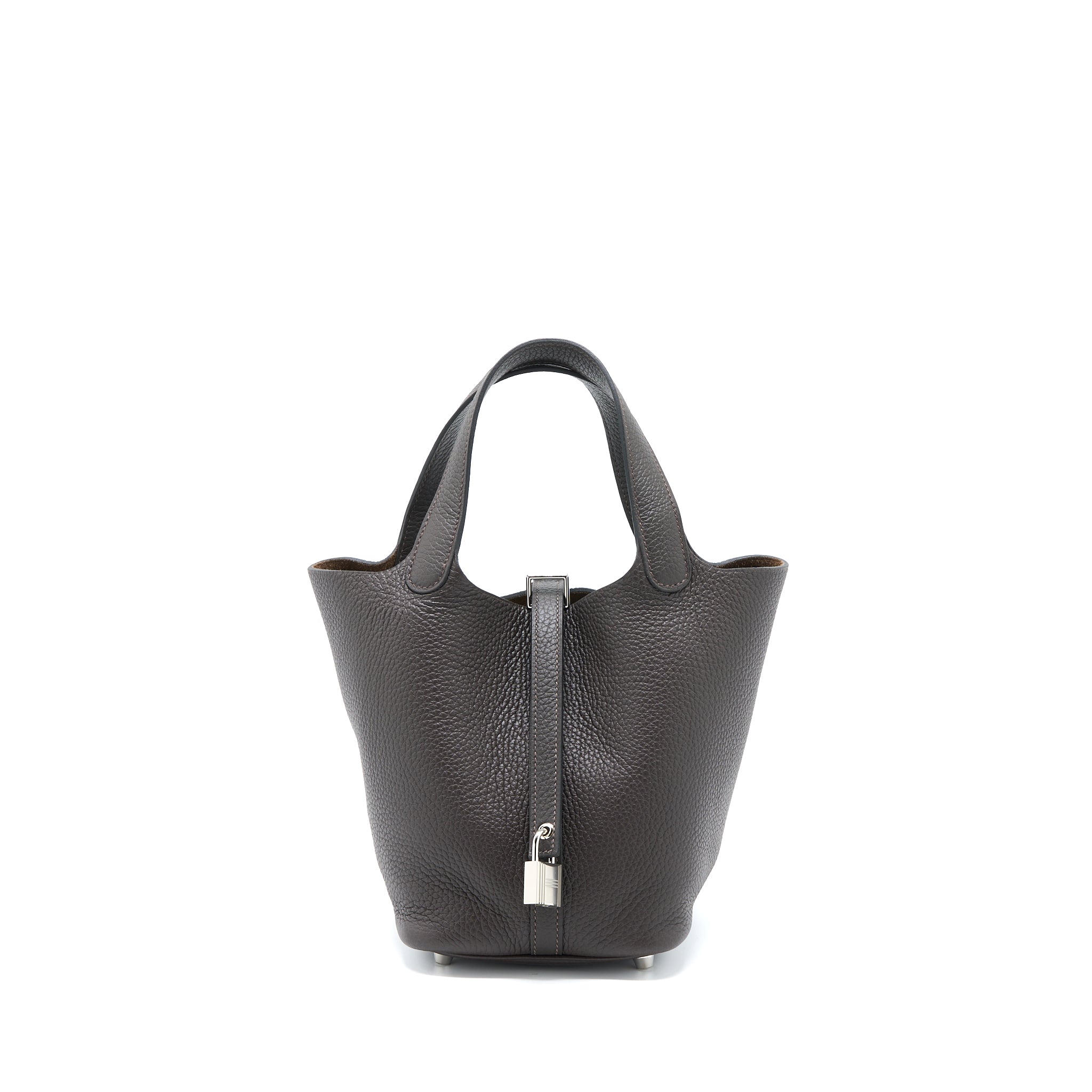 Hermes Picotin 18 Lock Bag Clemence Ebene SHW Stamp U