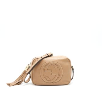 GUCCI DISCO CAMERA BAG IN BEIGE
