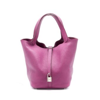 Hermes Picotin 26 Lock Bag Clemence Purple SHW Stamp T