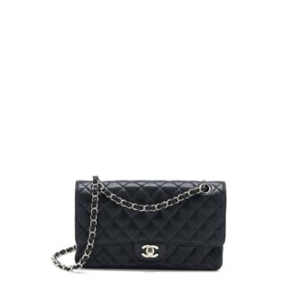 Chanel Medium Classic Double Flap Bag Caviar Black SHW