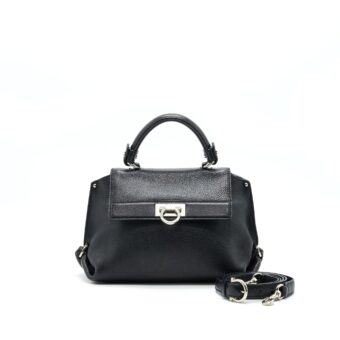 Salvatore Ferragamo Sophia Handle Crossbody Bag in Black SHW