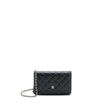 Chanel Classic Wallet On Chain Caviar Black SHW (Microchip)