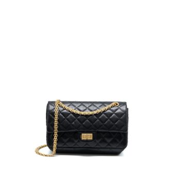 Chanel Small 2.55 Reissue Flap Bag Aged Calfskin Black Brushed GHW
