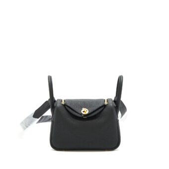 Hermes mini lindy Clemence black GHW