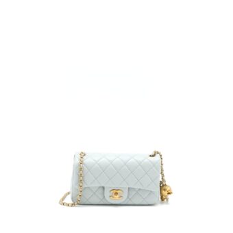 Chanel 23C Pearl Crush Mini Rectangular Lambskin Light Grey Brushed GHW (Microchip)