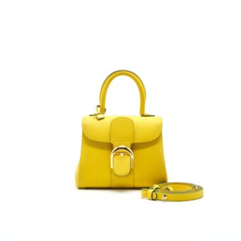 Delvaux Mini Brilliant Bag in Yellow with RGHW