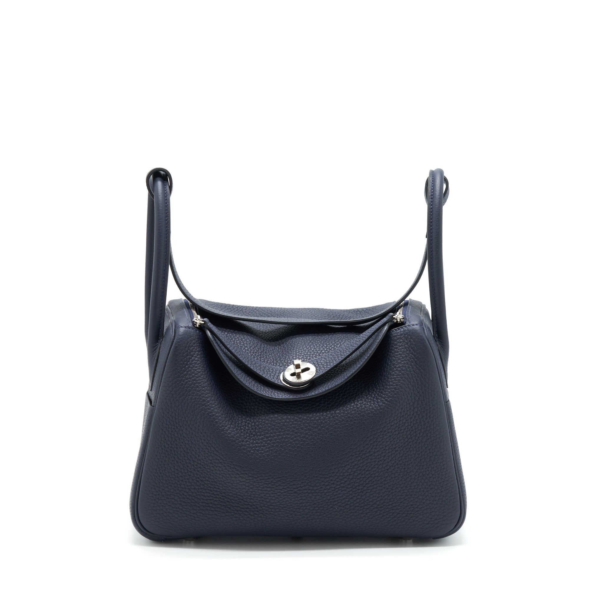 Hermes Lindy 26 Clemence Blue Nuit SHW Stamp D