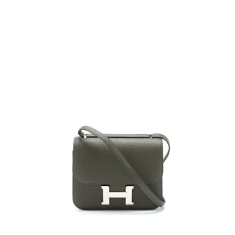 Hermes Mini Constance Epsom C6 Vert De Gris SHW Stamp Z