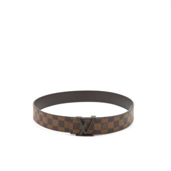 Louis Vuitton Size 95 Belt Damier Ebene Brushed Gold Hardware