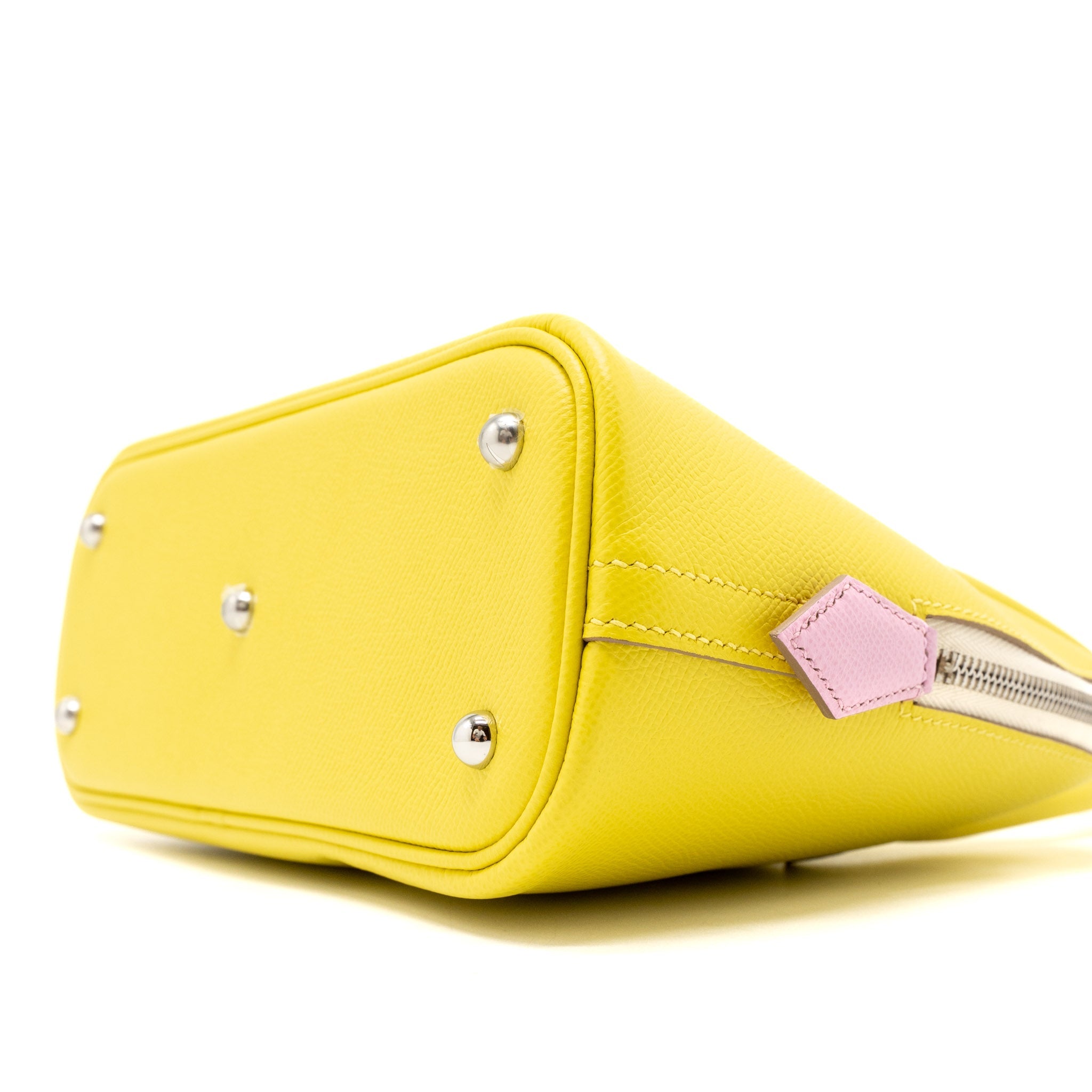 Hermes Bolide 1923 25 Epsom Lime/Mauve Sylvestre/Nata SHW Stamp U - Image 11
