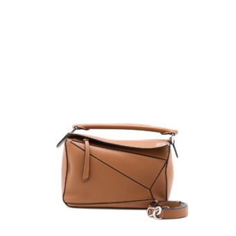 Loewe Small Puzzle Bag Calfskin Tan SHW