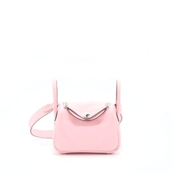 Hermes Mini Lindy Swift 3Q Sakura Pink SHW Stamp U