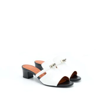 Hermes Size 39 Candy Sandal White SHW