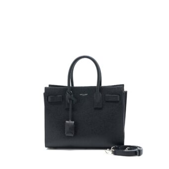 Saint Laurent Baby Sac De Jour Grained Calfskin Black SHW