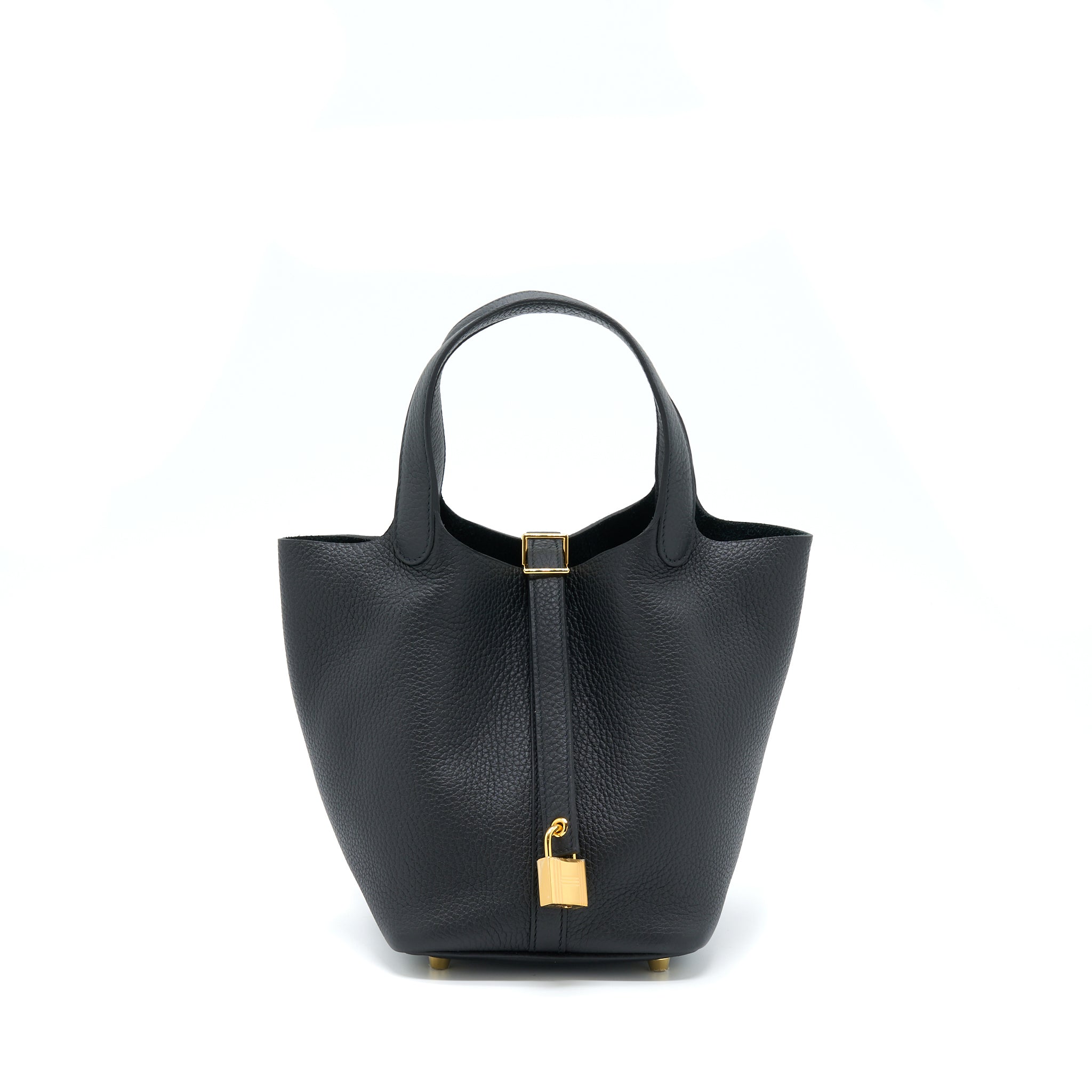 Hermes Picotin 18 Lock Bag Clemence Black GHW Stamp Z