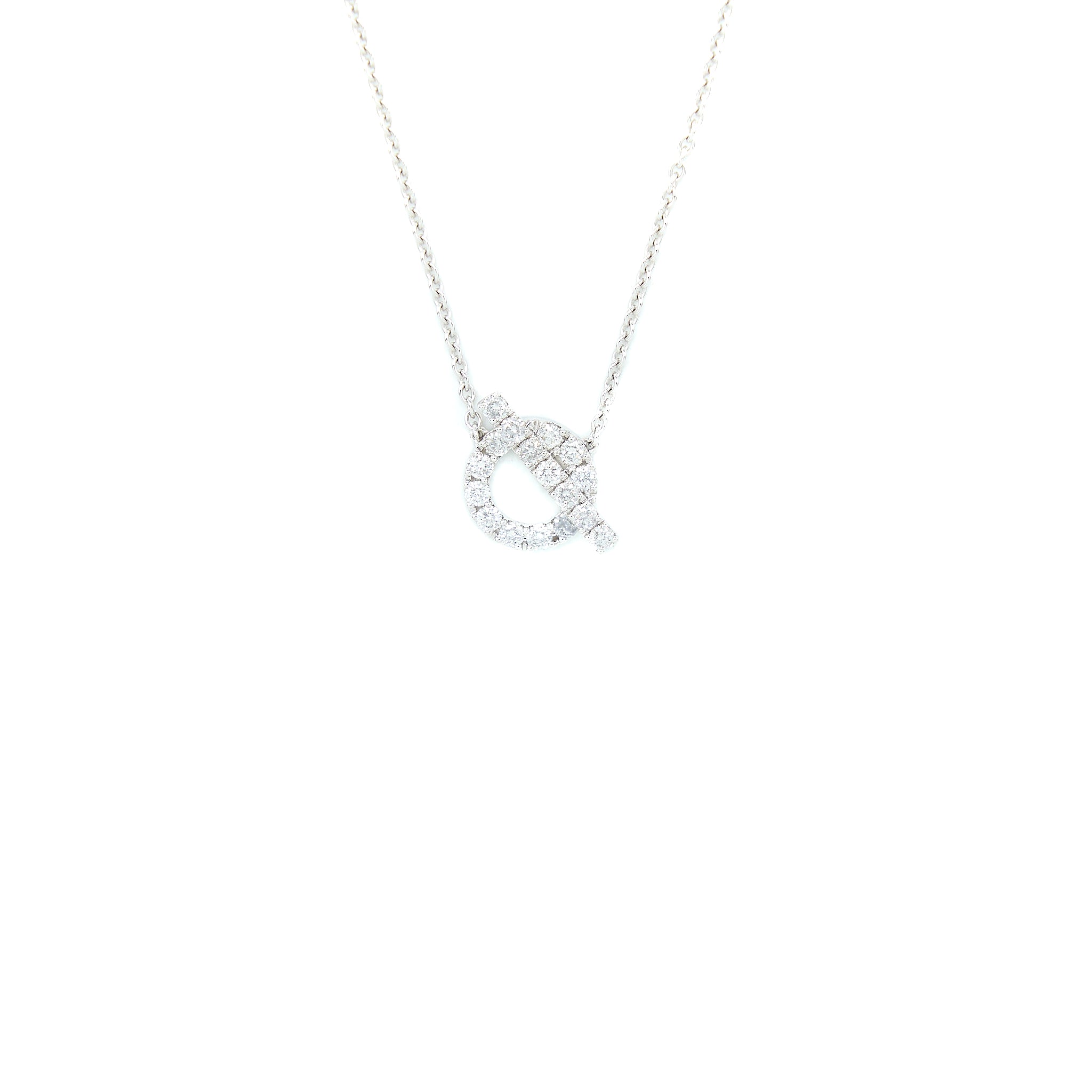 Hermes Finesse Necklace White Gold with Diamonds