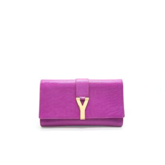 YSL Y Clutch Purple GHW
