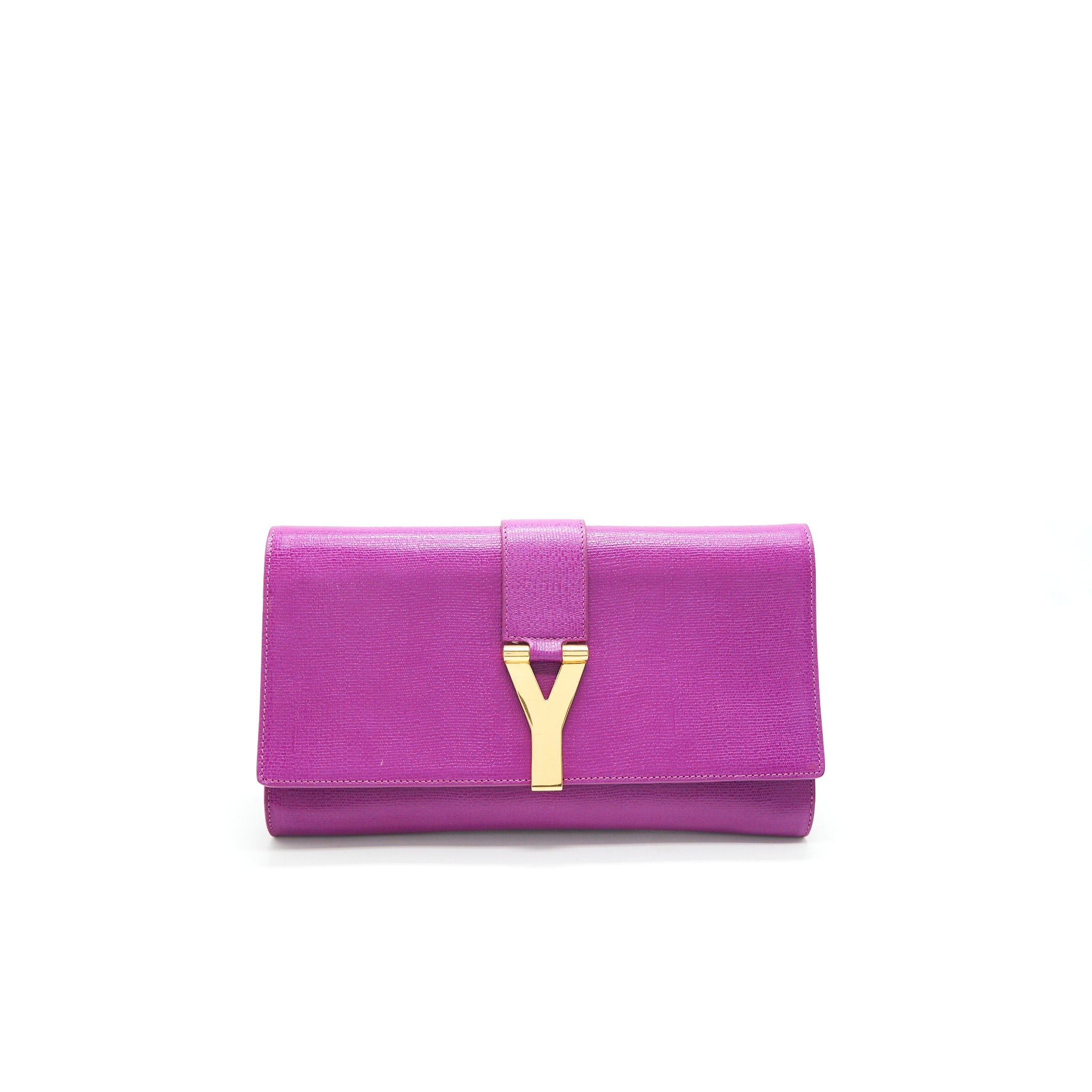 YSL Y Clutch Purple GHW