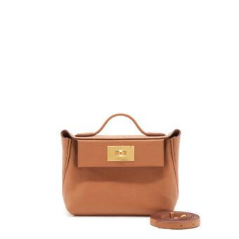 Hermes Mini 24/24 2424 - 21 Evercolor / Swift Gold GHW Stamp U