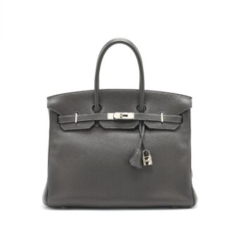 HERMES BIRKIN 35  DARK GREY SHW