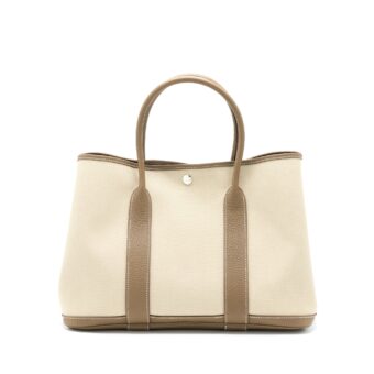 Hermes Garden Party 36 Negonda/Canvas Beton/Etoupe SHW Stamp Z