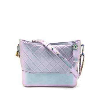 Chanel Large Gabrielle Hobo Lambskin/Calfskin Iridescent Purple Rainbow Colour Multicolour Hardware