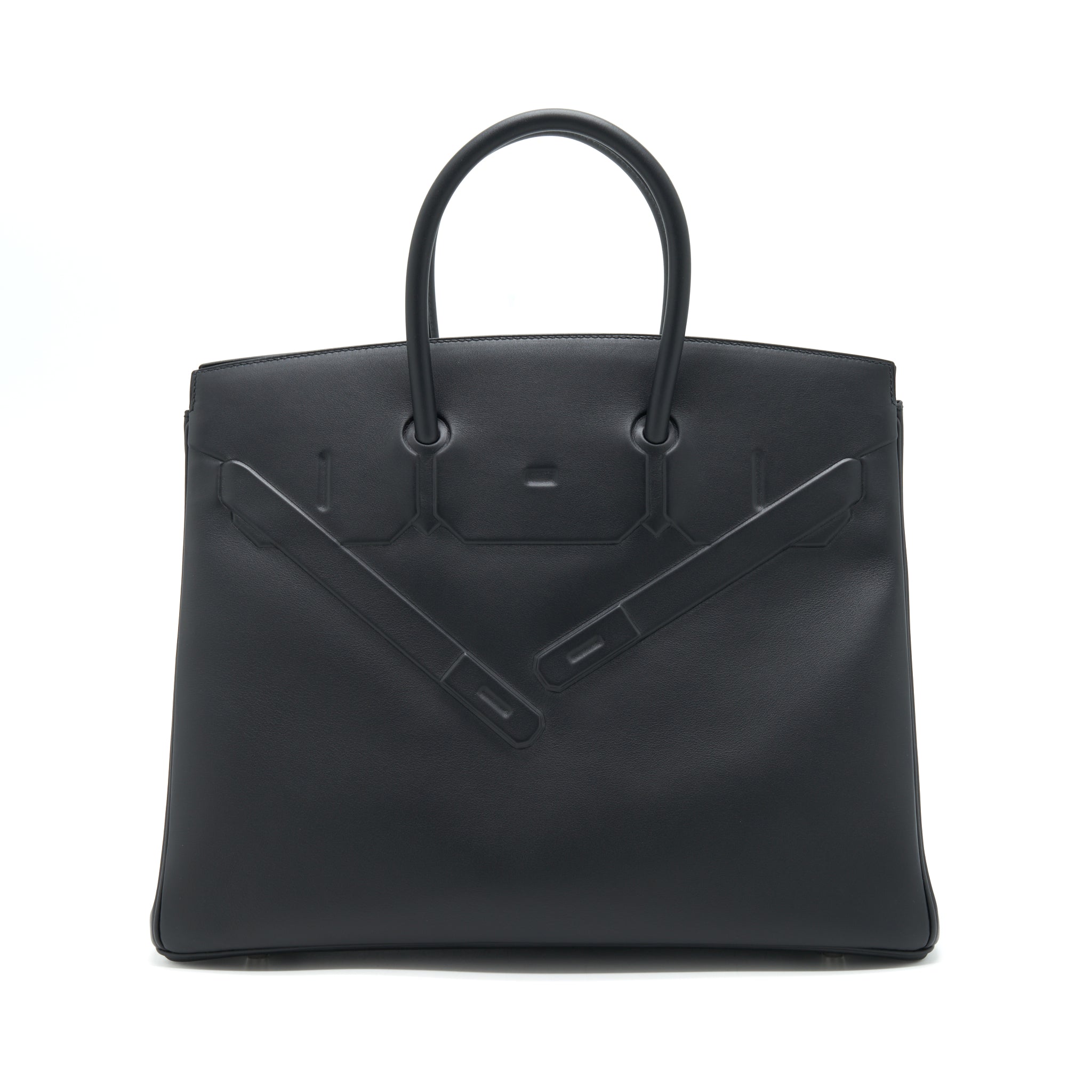 Hermes Shadow Birkin 35 Swift Black SHW Stamp Y
